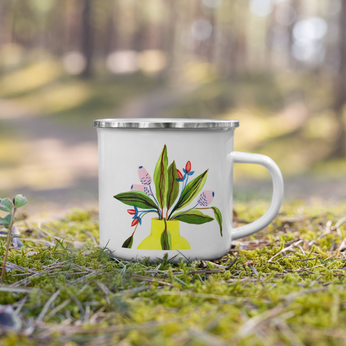 Florero Tropical 1. Taza esmaltada