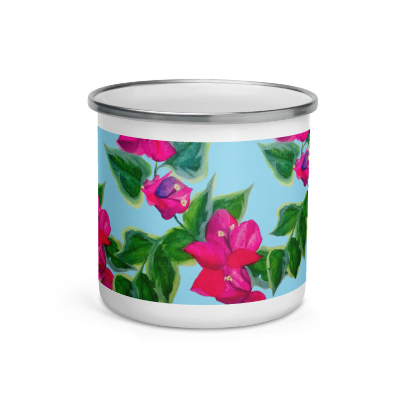 Trinitaria Azul. Taza esmaltada