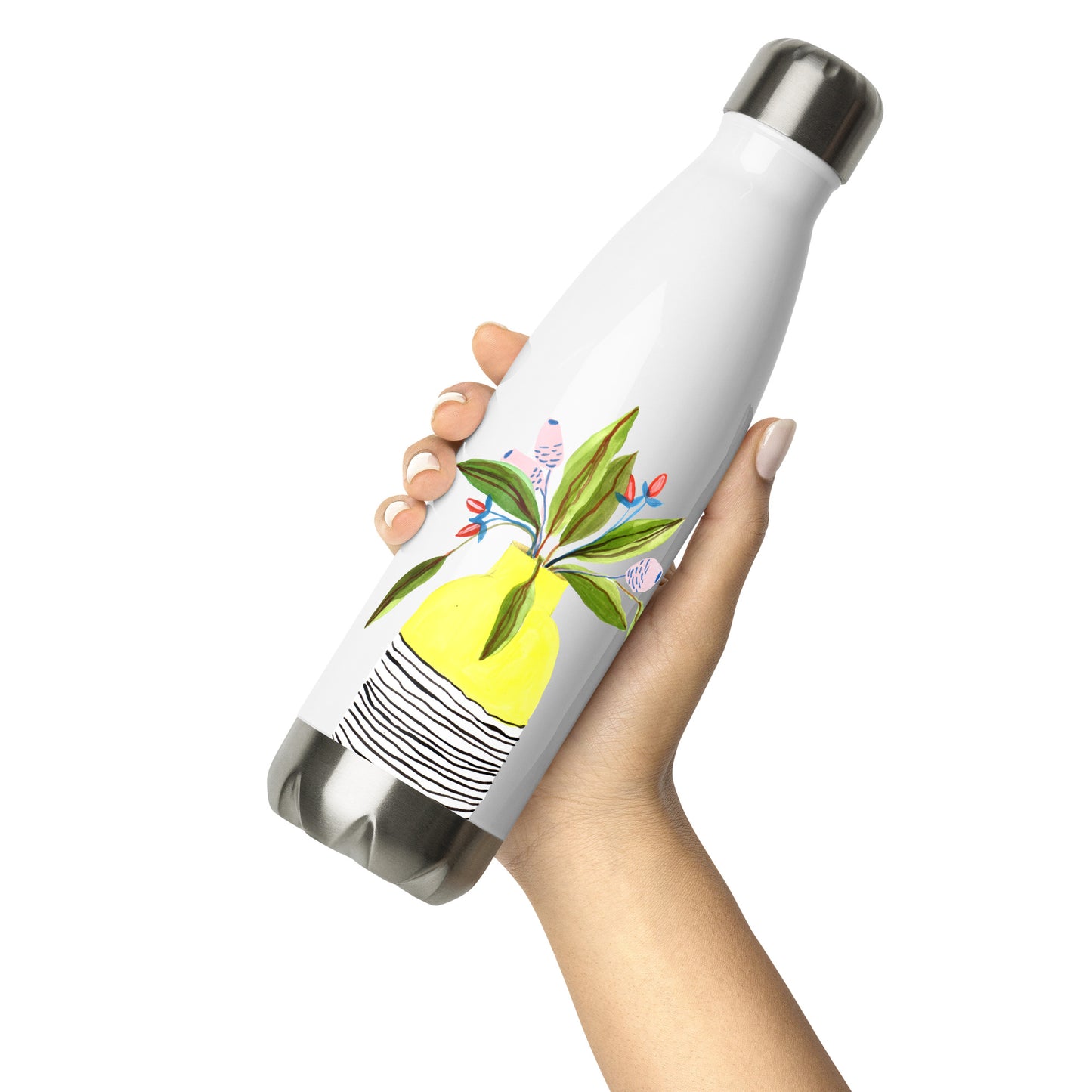 Florero tropical 1. Botella de agua de acero inoxidable