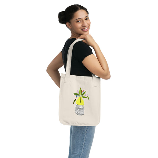 Florero Tropical 1. Organic Canvas Tote Bag