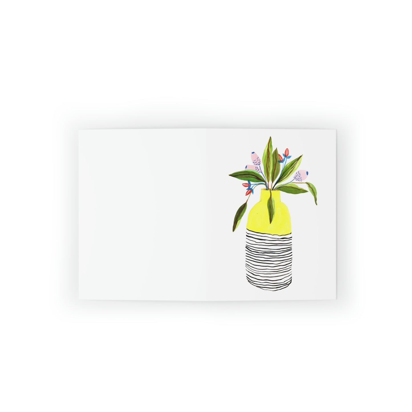 Florero Tropical 1. Tarjetas con sobres 4.25" x 5.5" (8 pcs)