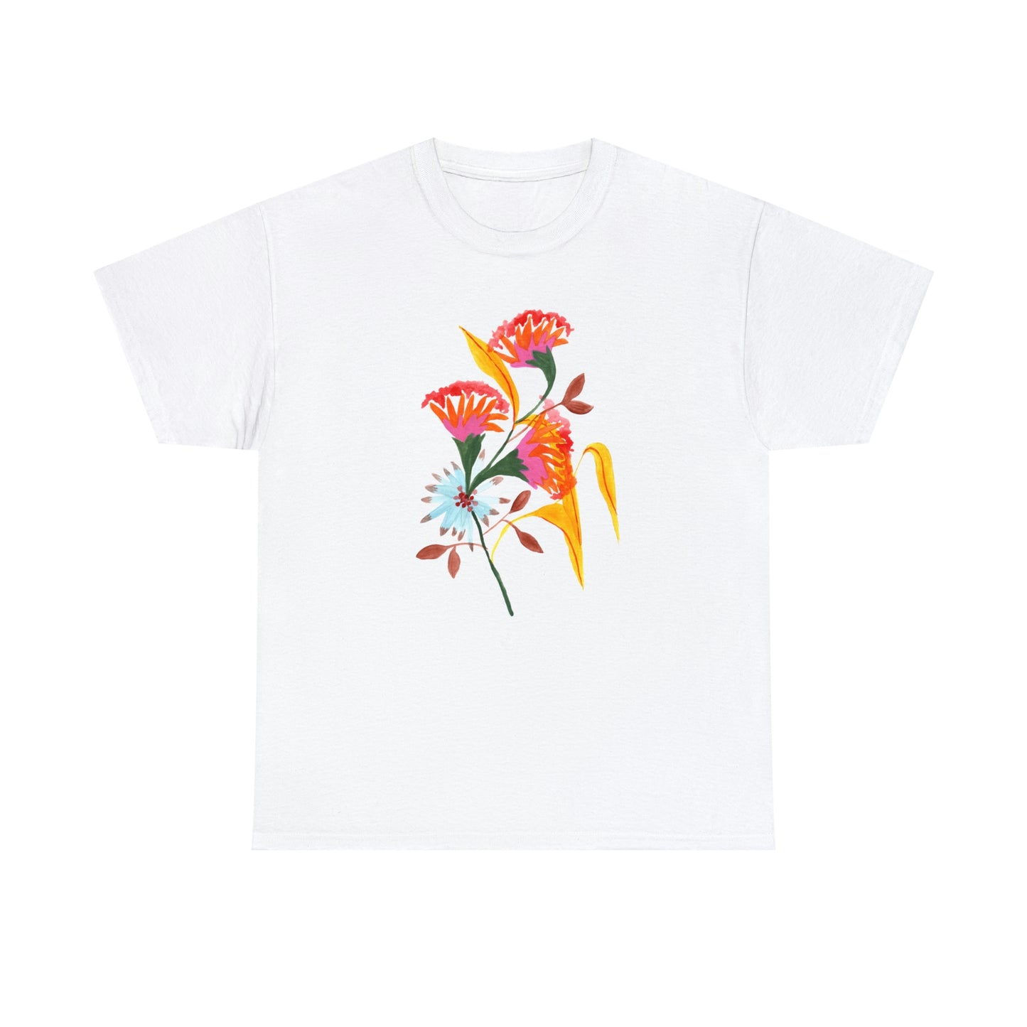 Pink Flower 1. Camiseta en algodón. Unisex
