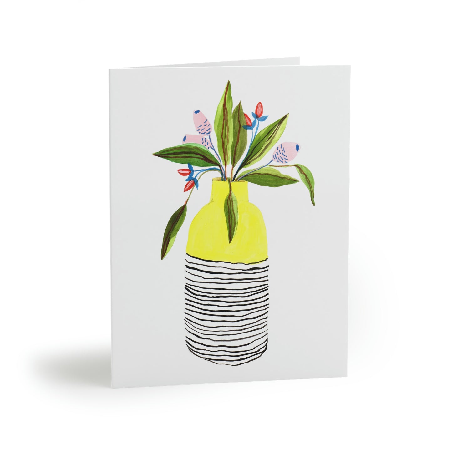 Florero Tropical 1. Tarjetas con sobres 4.25" x 5.5" (8 pcs)