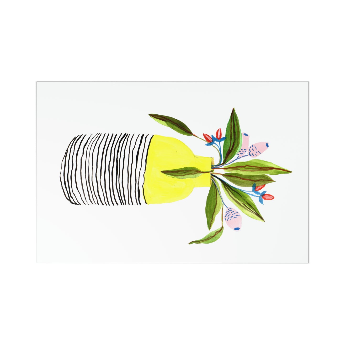 Florero tropical 1. Set de 7 postales