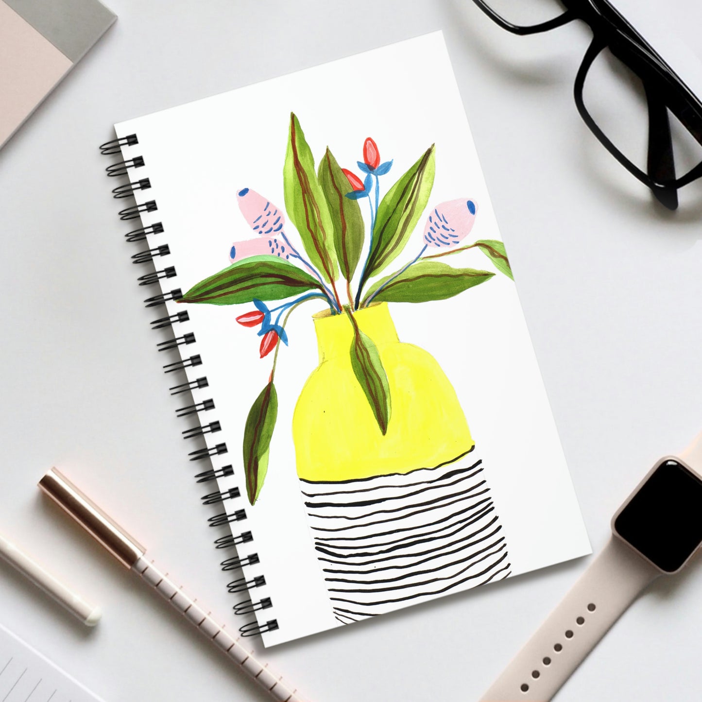 Florero tropical 1. Libreta con espiral.