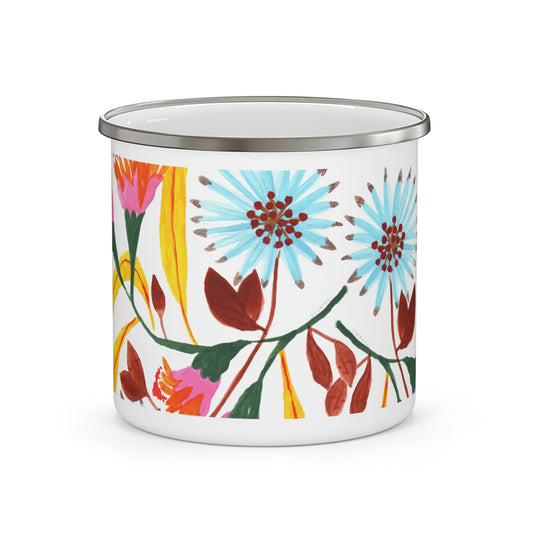 Pink Flower 1. Taza en metal