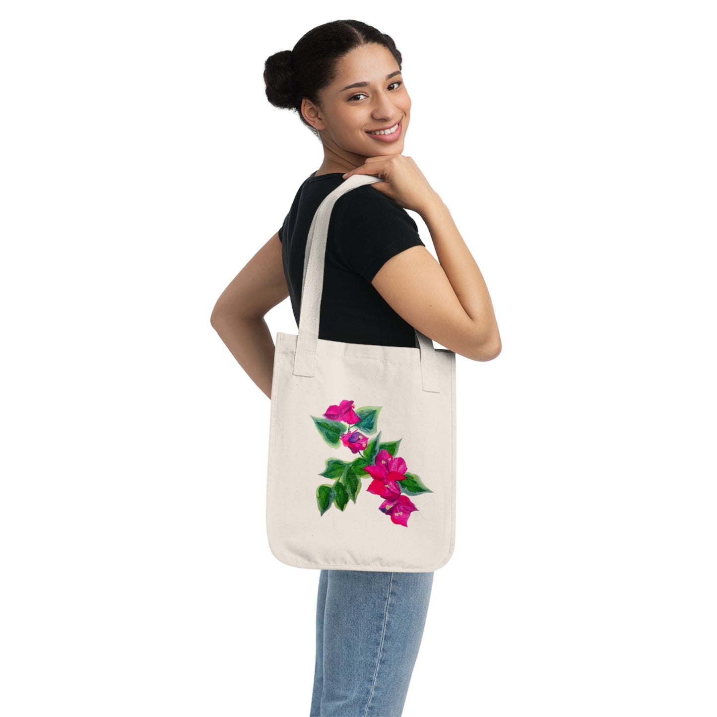 Trinitaria azul. Organic Canvas Tote Bag
