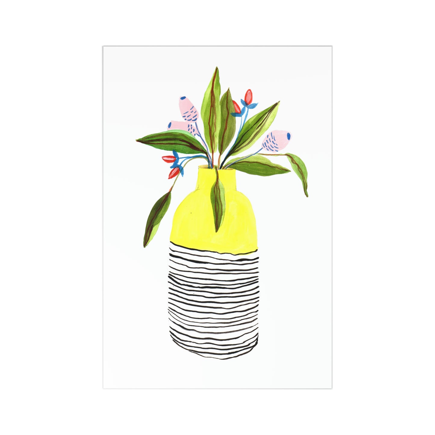 Florero tropical 1. Set de 7 postales
