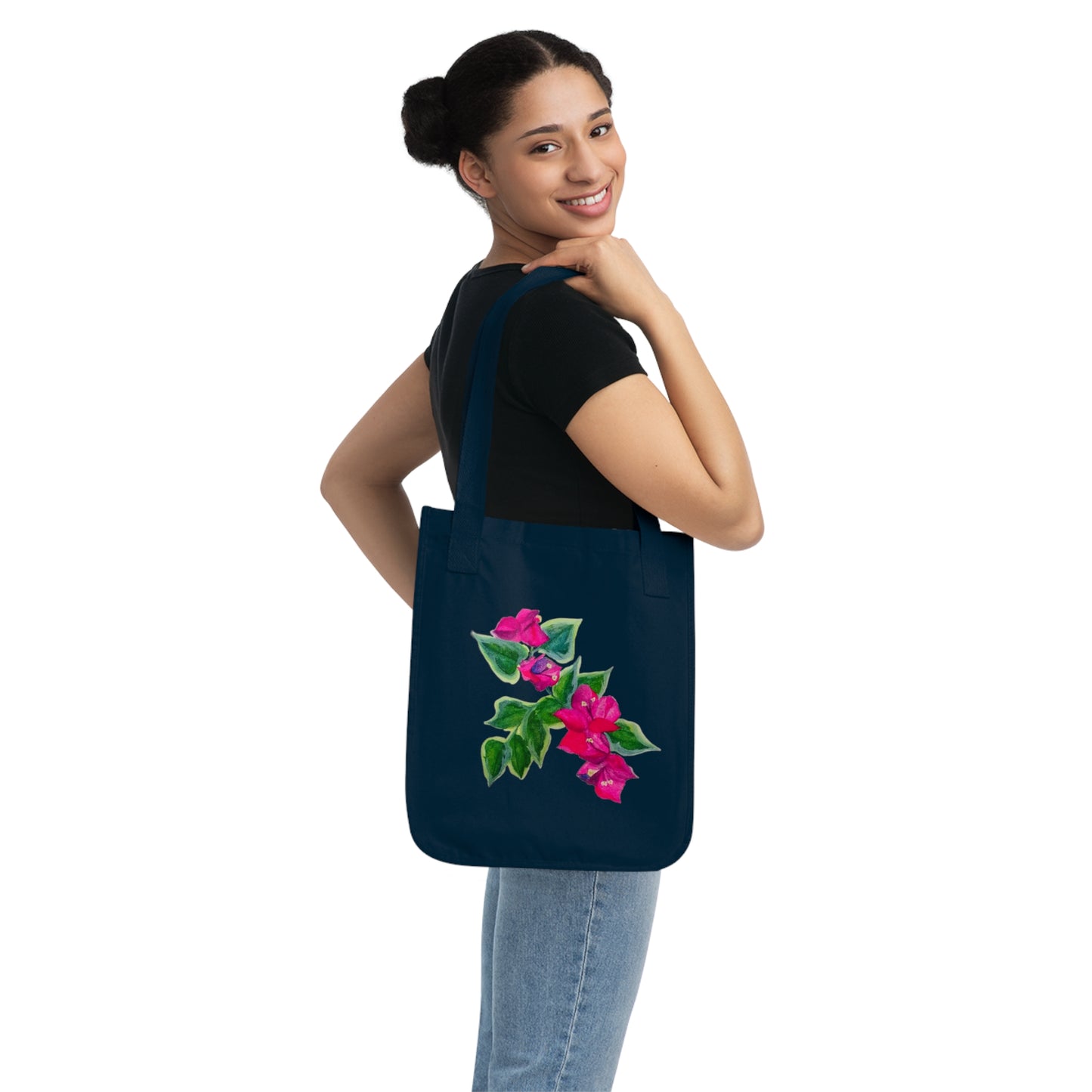Trinitaria azul. Organic Canvas Tote Bag