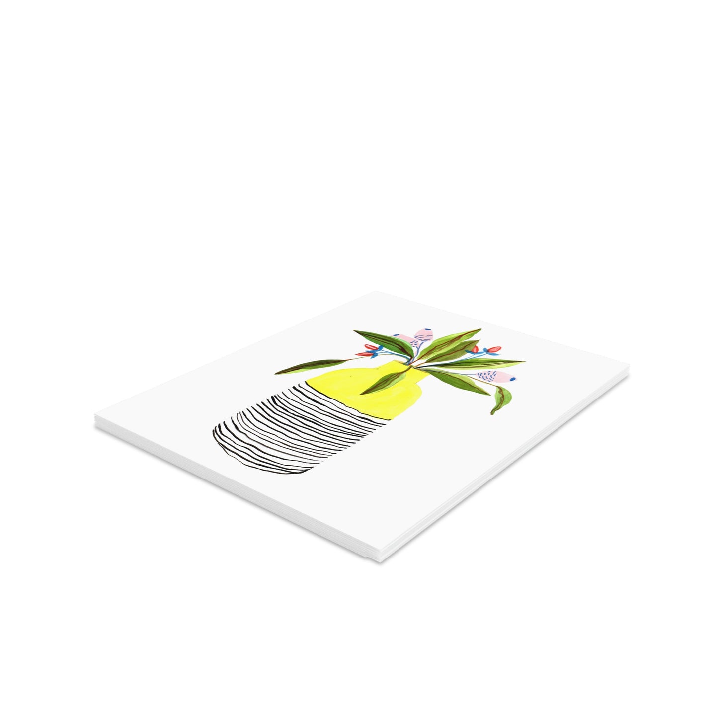 Florero Tropical 1. Tarjetas con sobres 4.25" x 5.5" (8 pcs)