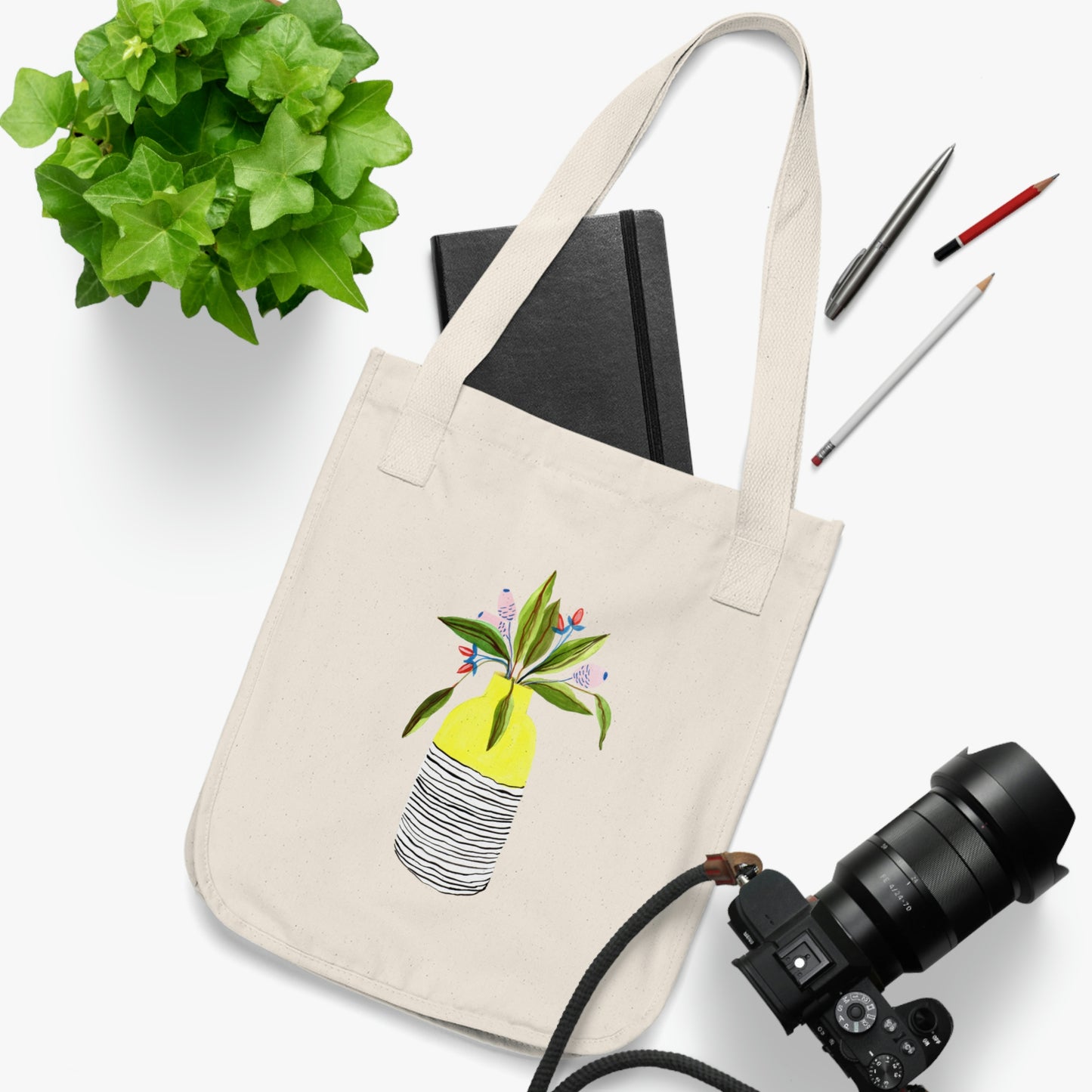 Florero Tropical 1. Organic Canvas Tote Bag