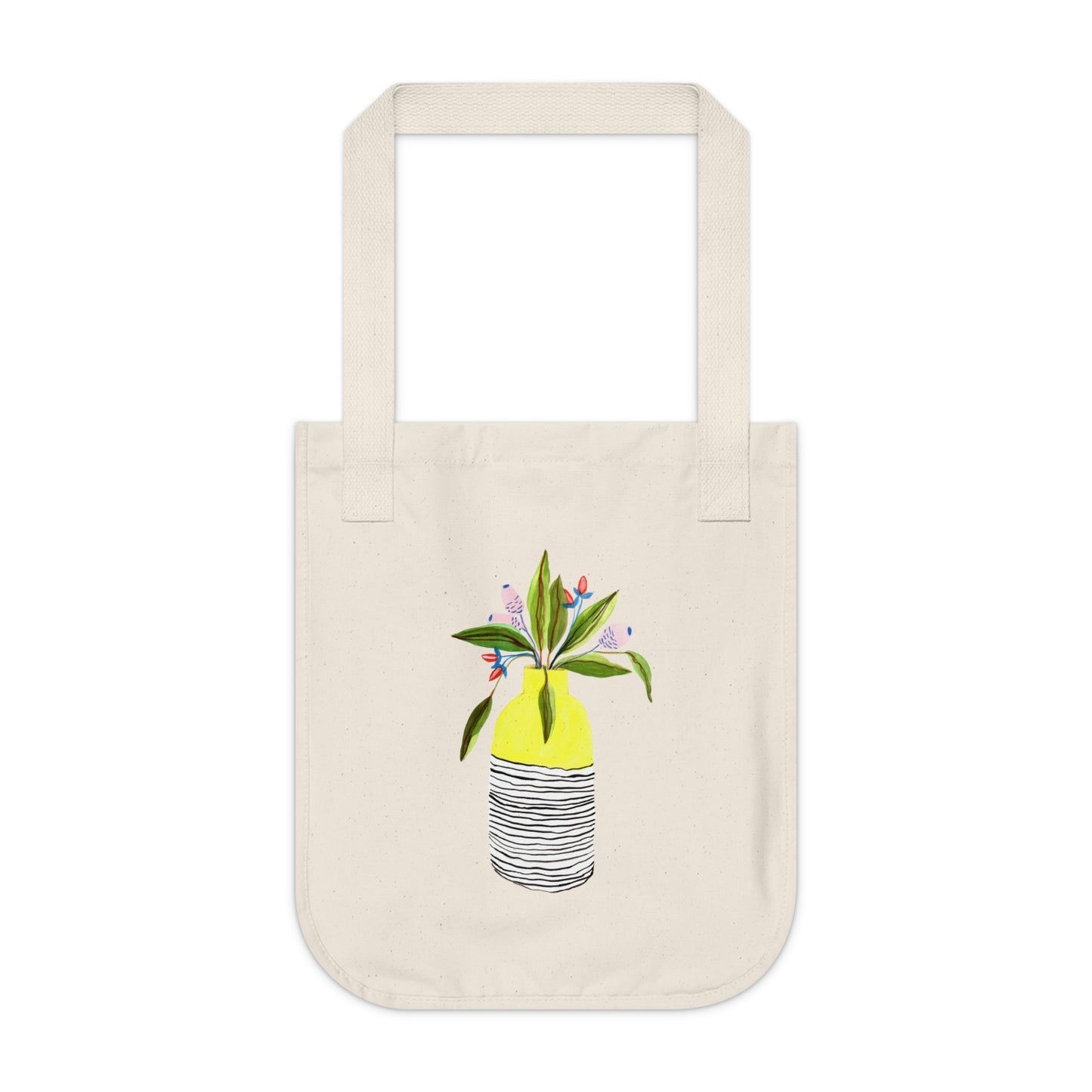 Florero Tropical 1. Organic Canvas Tote Bag