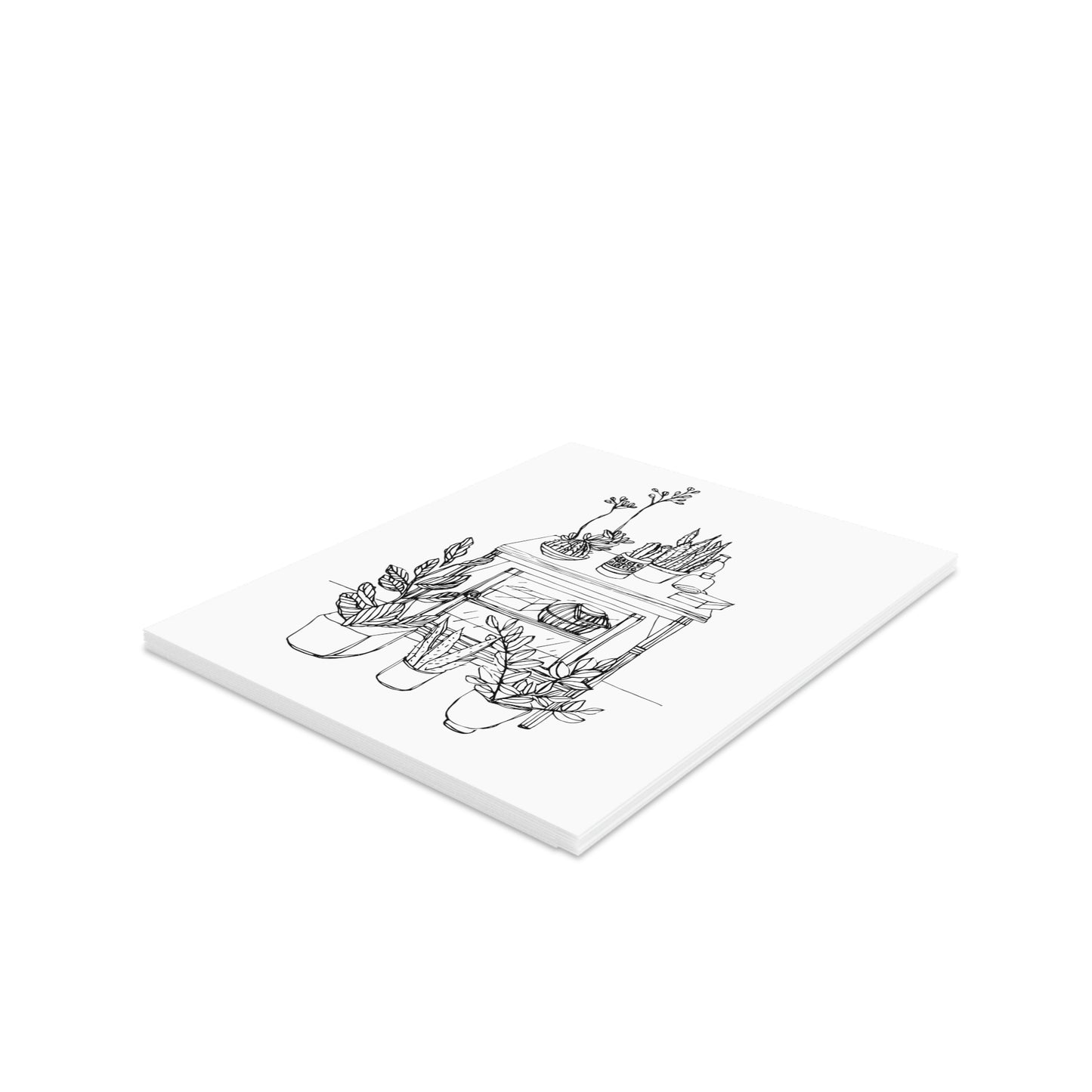 Sala de maticas 1. Set de 8 tarjetas con sobres 4.25"  5.5"
